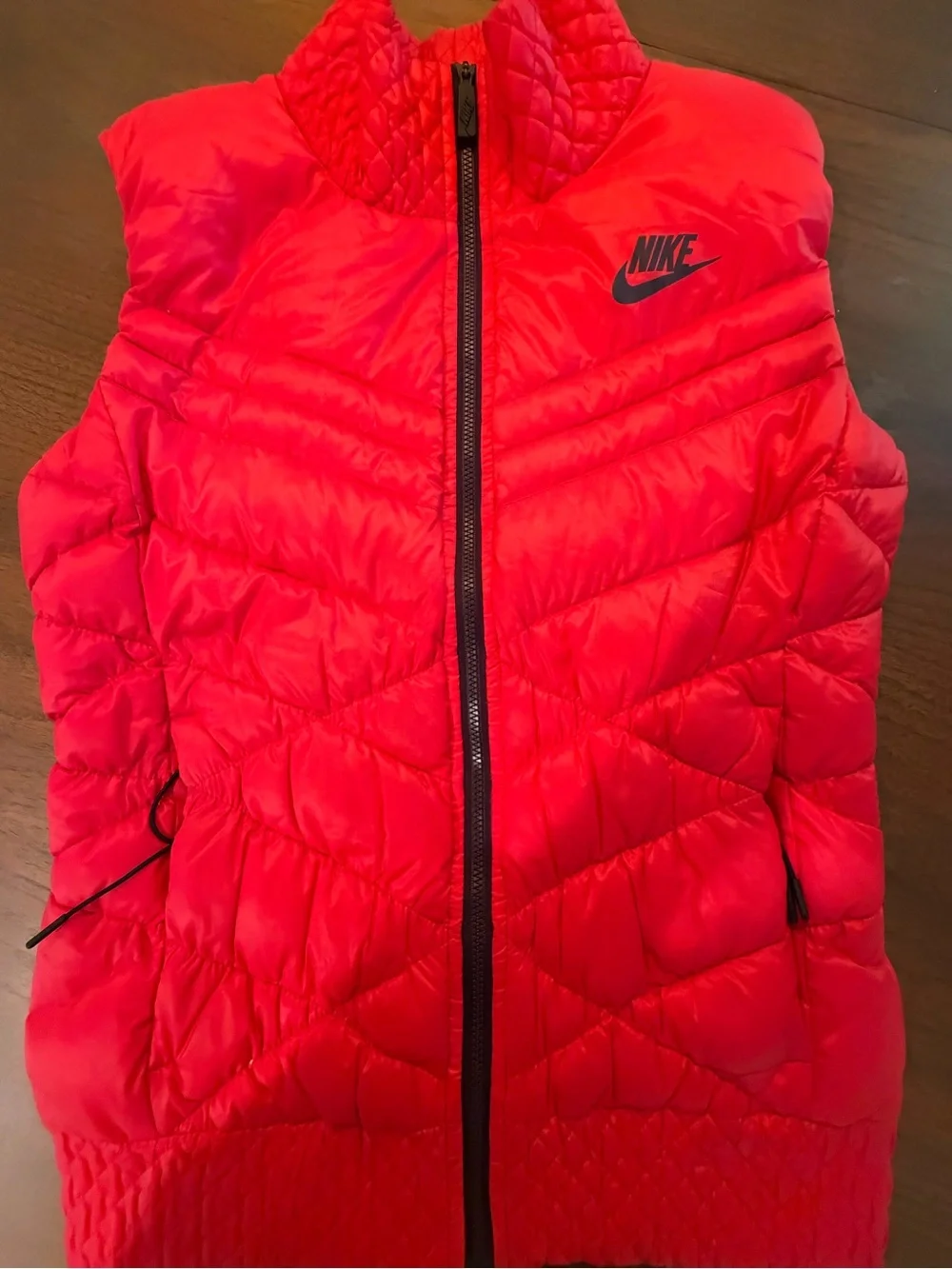 Nike Red Quilted Down Puffer Vest Size M (Runs Small)